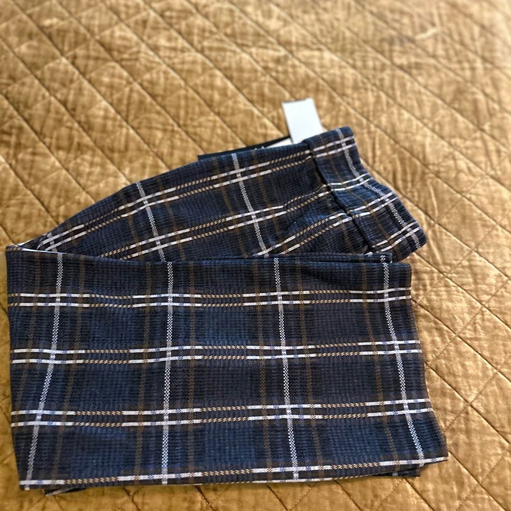 Liverpool Blue and Brown Plaid Pants